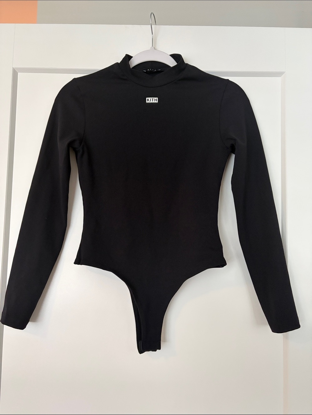 Kith Black Long-Sleeve Mock Neck Bodysuit